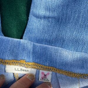 L.L. Bean Light Blue Denim Pants.  size medium.  Comfy stretch.  No buttons